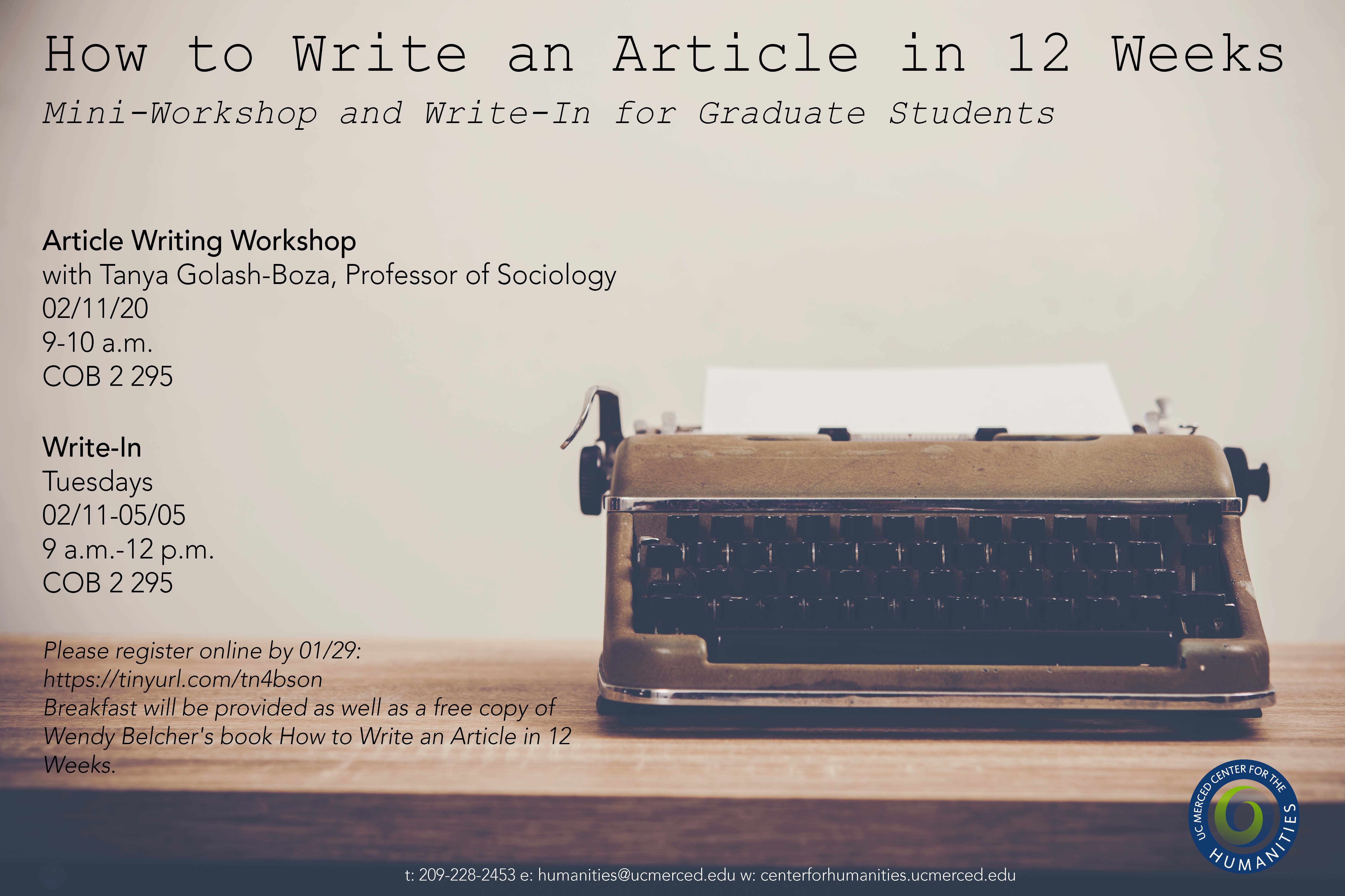 how to write an article in 12 weeks